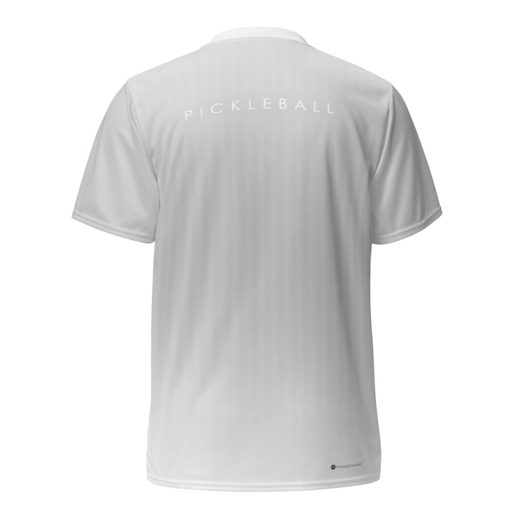 PICKLEBALL (light gray & white) Pickleball Unisex Sports Jersey / T-Shirt - Image 2