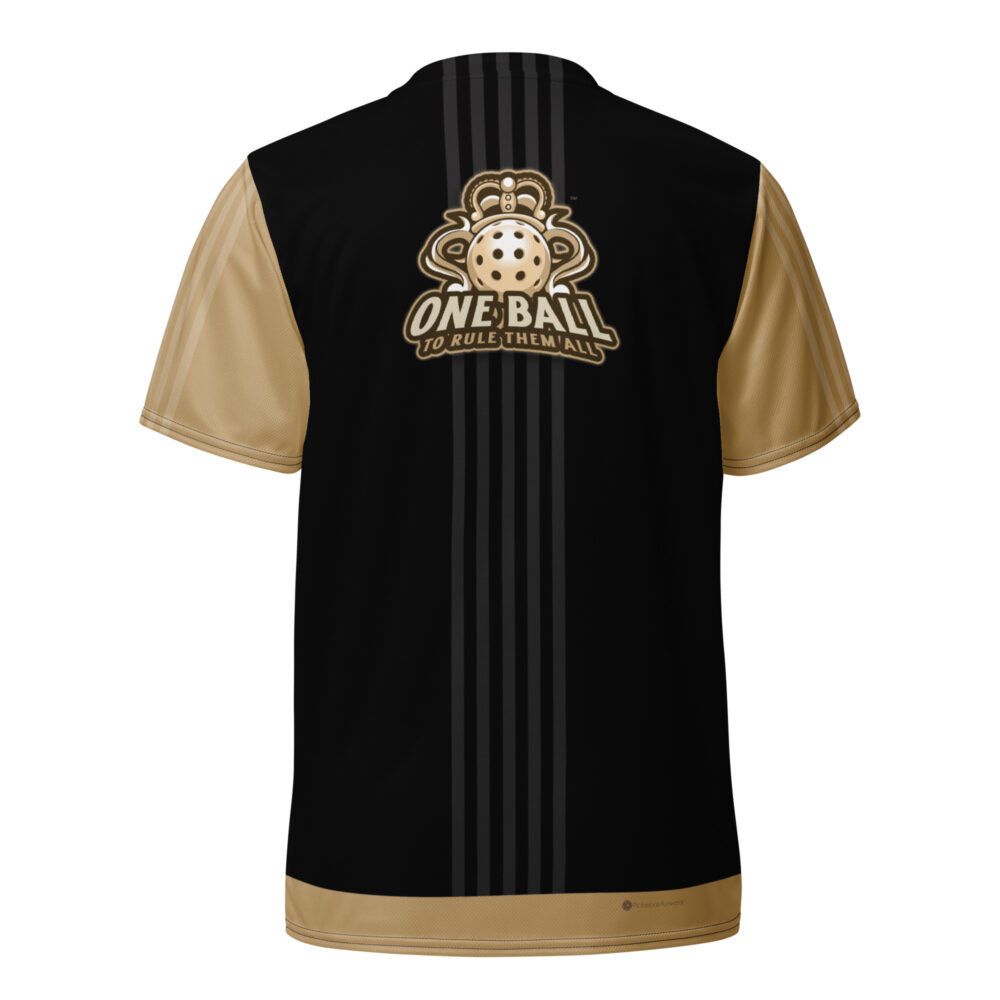 One Ball to Rule Them All (black & gold) – Pickleball Unisex Sports Jersey / T-Shirt - Image 2
