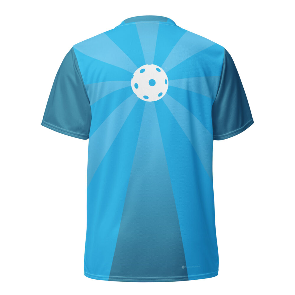 Pickleball Ray Burst (blue) – Pickleball Unisex Sports Jersey / T-Shirt - Image 2