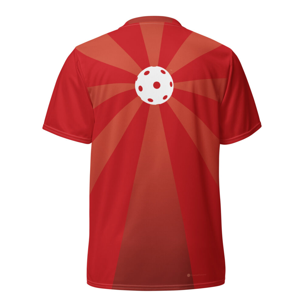 Pickleball Ray Burst (red) – Pickleball Unisex Sports Jersey / T-Shirt - Image 2