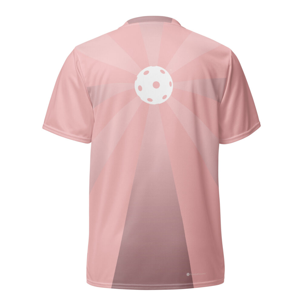 Pickleball Ray Burst (light pink) – Pickleball Unisex Sports Jersey / T-Shirt - Image 2