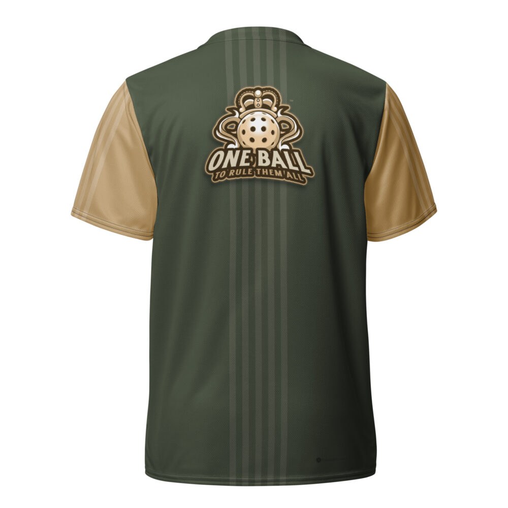 One Ball to Rule Them All (olive & gold) – Pickleball Unisex Sports Jersey / T-Shirt - Image 2