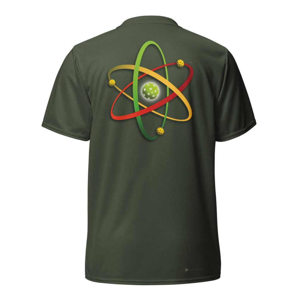 Atomic Pickleball (olive) – Pickleball Unisex Sports Jersey / T-Shirt - Image 2