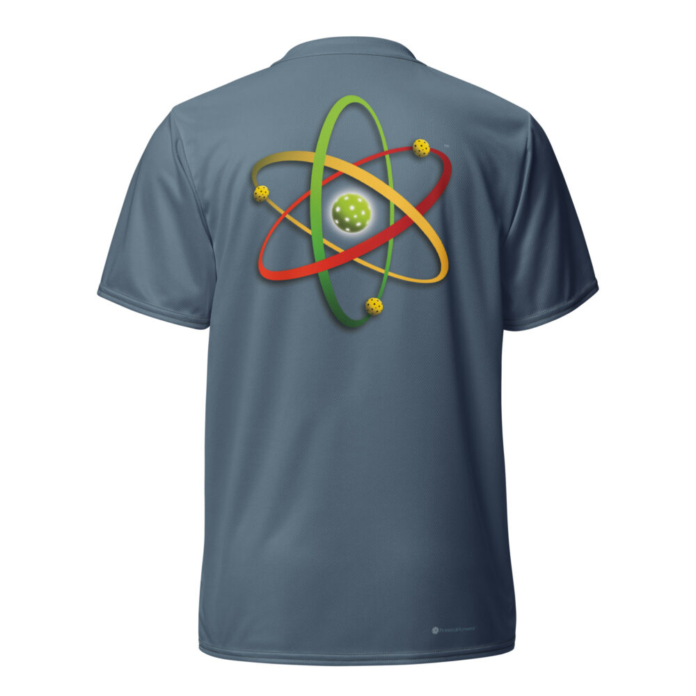 Atomic Pickleball (gray blue) – Pickleball Unisex Sports Jersey / T-Shirt - Image 2