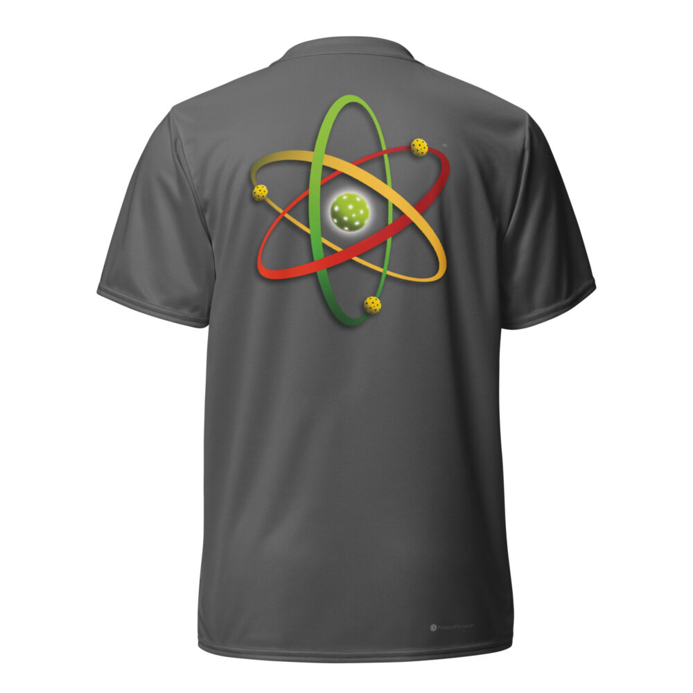 Atomic Pickleball (gray) – Pickleball Unisex Sports Jersey / T-Shirt - Image 2