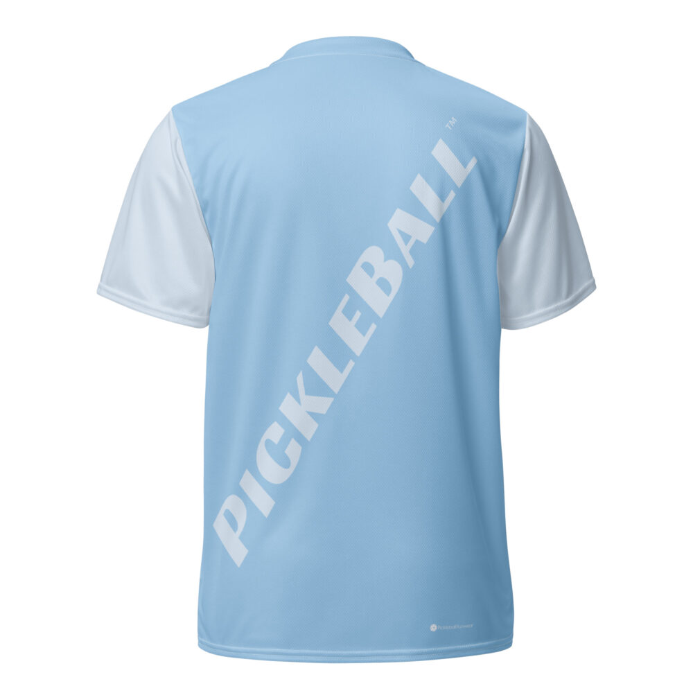 Pickleball Angled (light blue) – Pickleball Unisex Sports Jersey / T-Shirt - Image 2