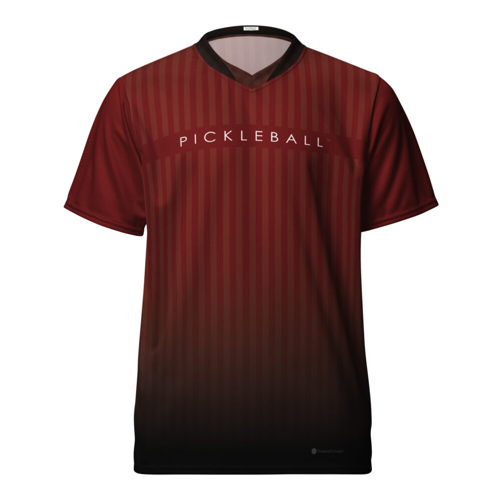 PICKLEBALL (deep red & black) Pickleball Unisex Sports Jersey / T-Shirt
