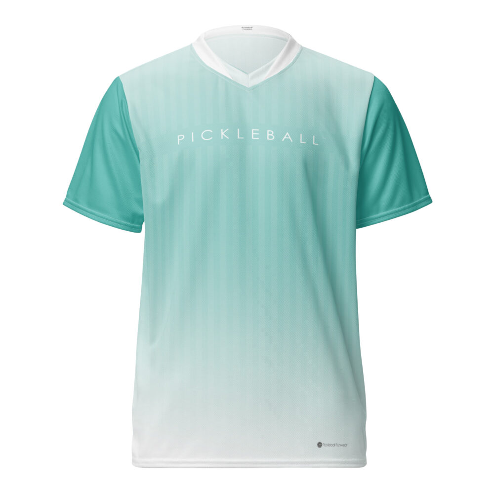 PICKLEBALL (light teal & white) Pickleball Unisex Sports Jersey / T-Shirt
