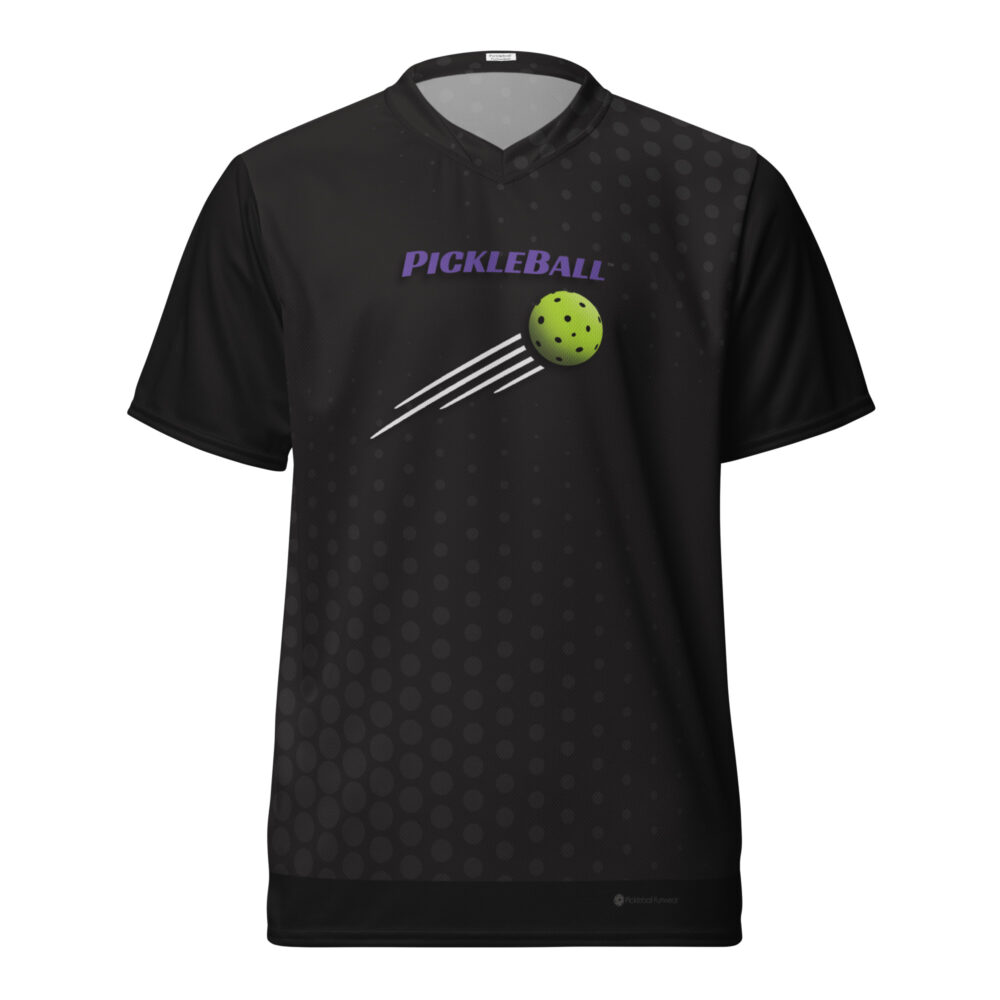 Ball Streak & Dots (dark gray) – Pickleball Unisex Sports Jersey / T-Shirt