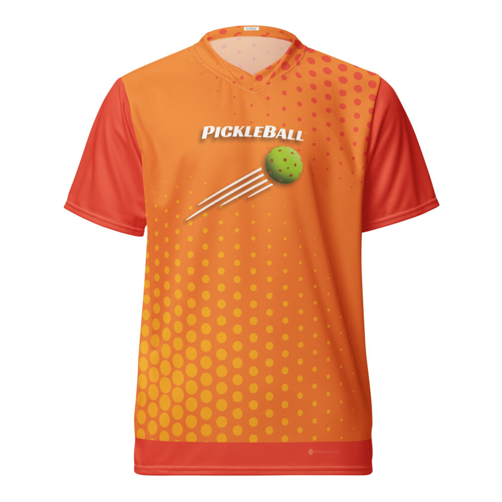 Ball Streak & Dots (orange) – Pickleball Unisex Sports Jersey / T-Shirt