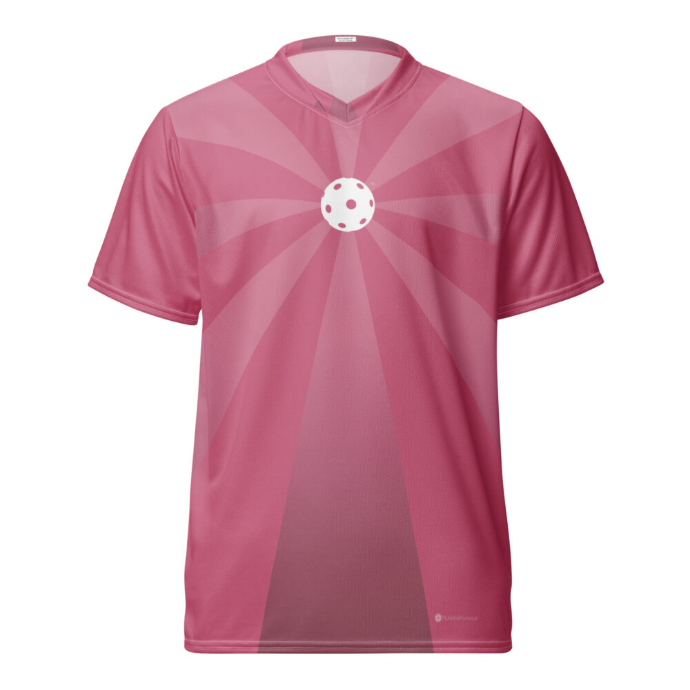 Pickleball Ray Burst (pink) – Pickleball Unisex Sports Jersey / T-Shirt