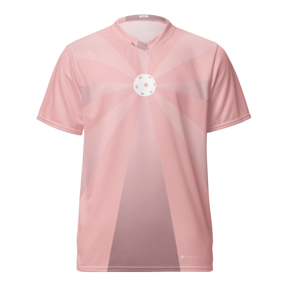 Pickleball Ray Burst (light pink) – Pickleball Unisex Sports Jersey / T-Shirt