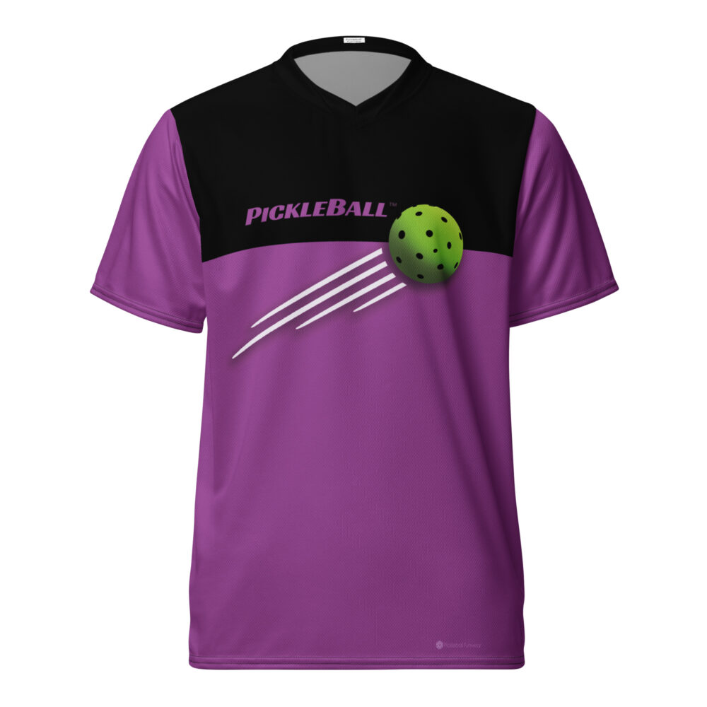 Pickleball & Ball w/Streaks (magenta) – Pickleball Unisex Sports Jersey / T-Shirt