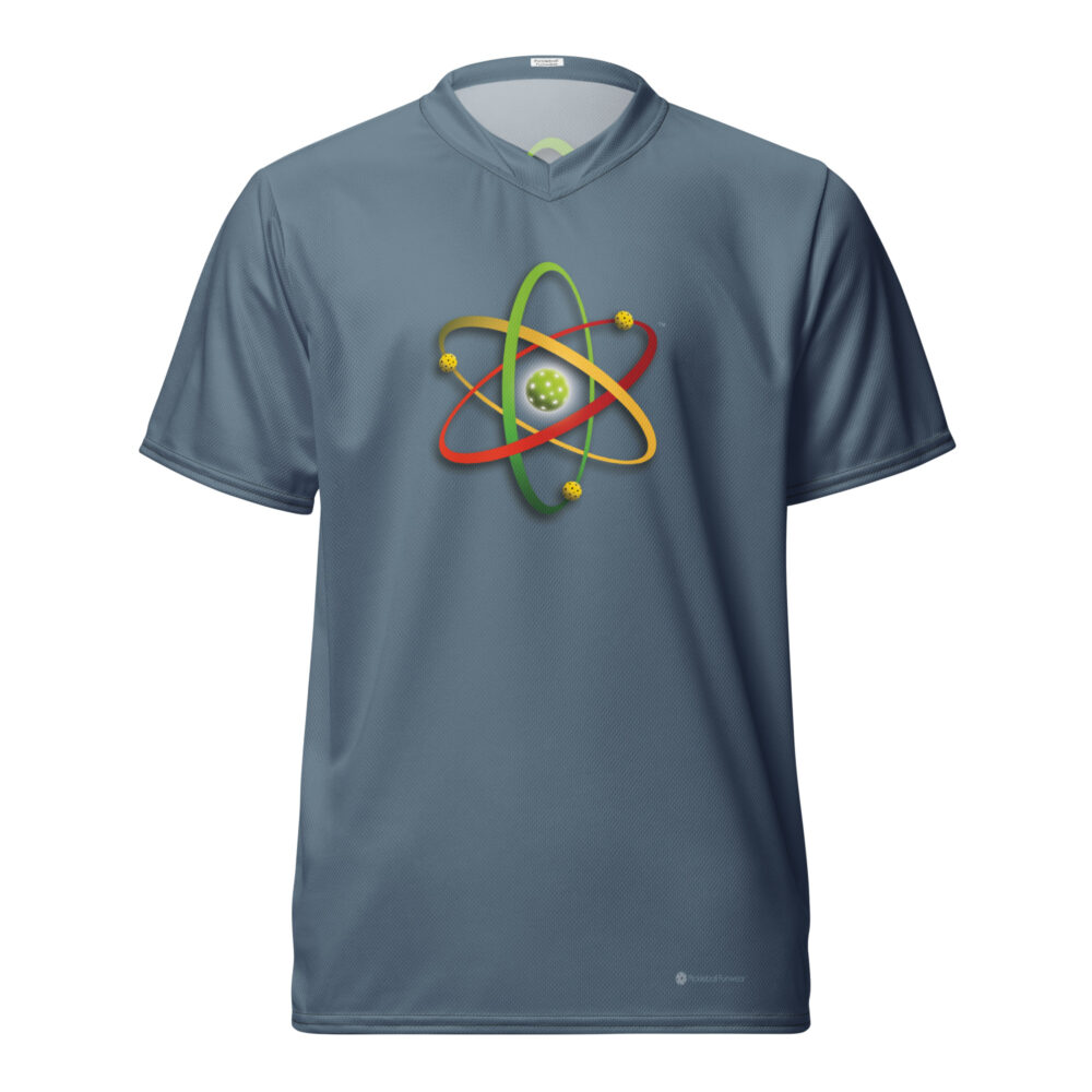 Atomic Pickleball (gray blue) – Pickleball Unisex Sports Jersey / T-Shirt