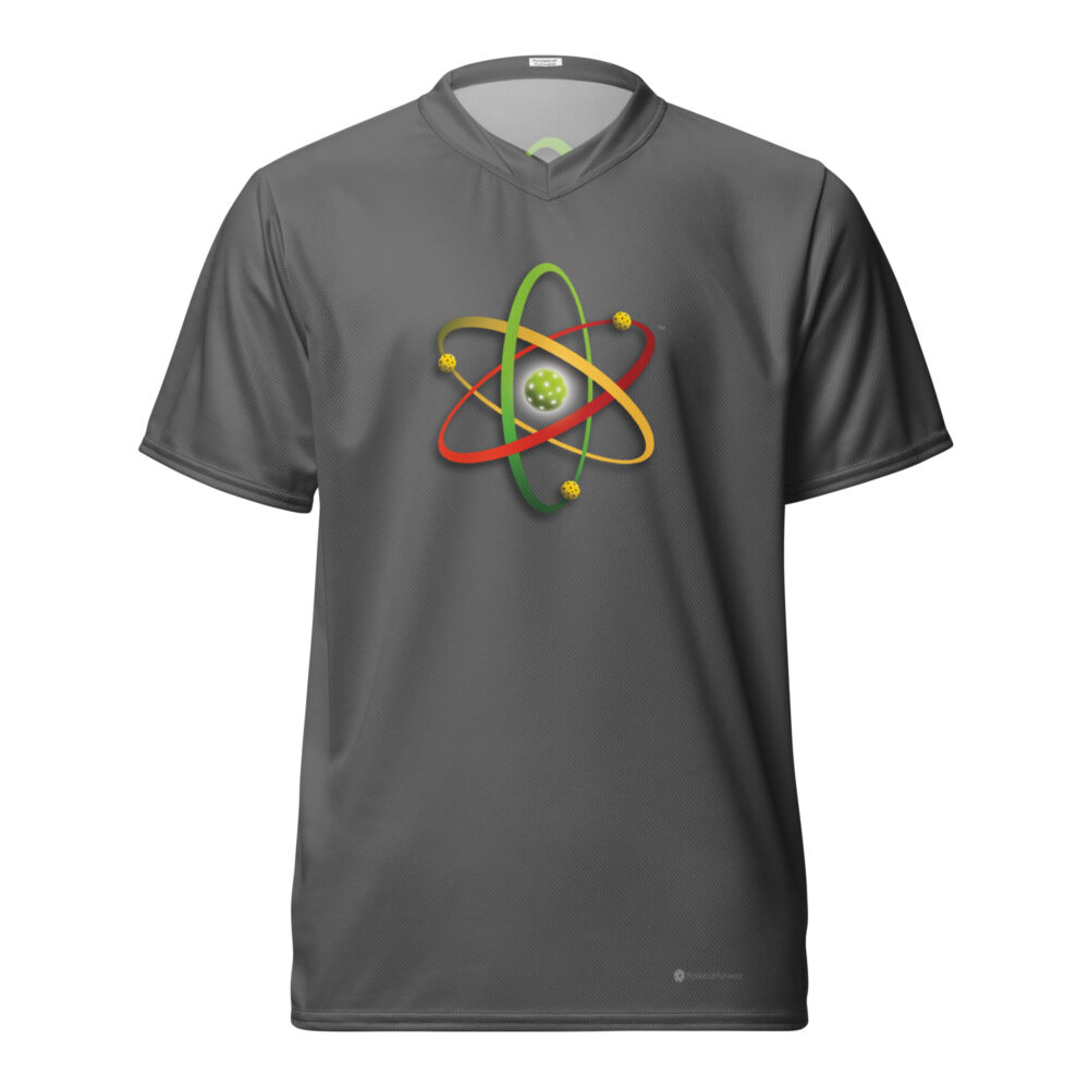 Atomic Pickleball (gray) – Pickleball Unisex Sports Jersey / T-Shirt
