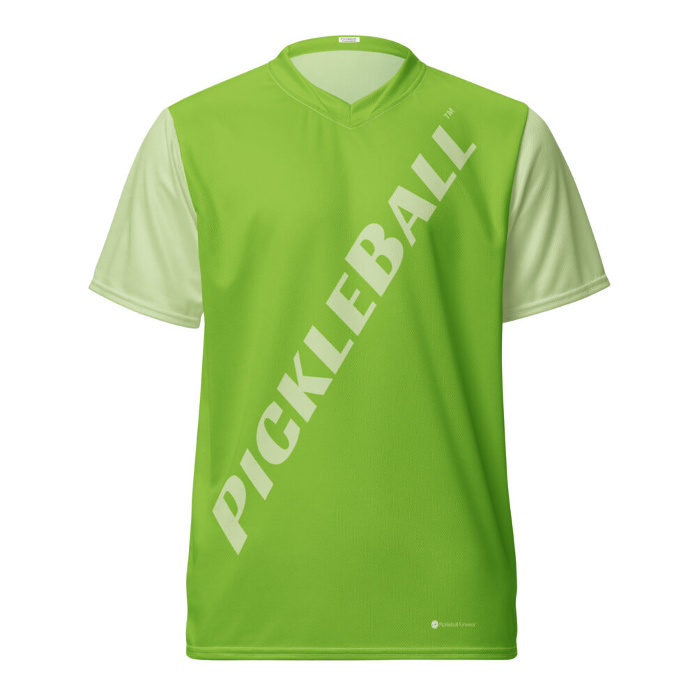 Pickleball Angled (bright green) – Pickleball Unisex Sports Jersey / T-Shirt