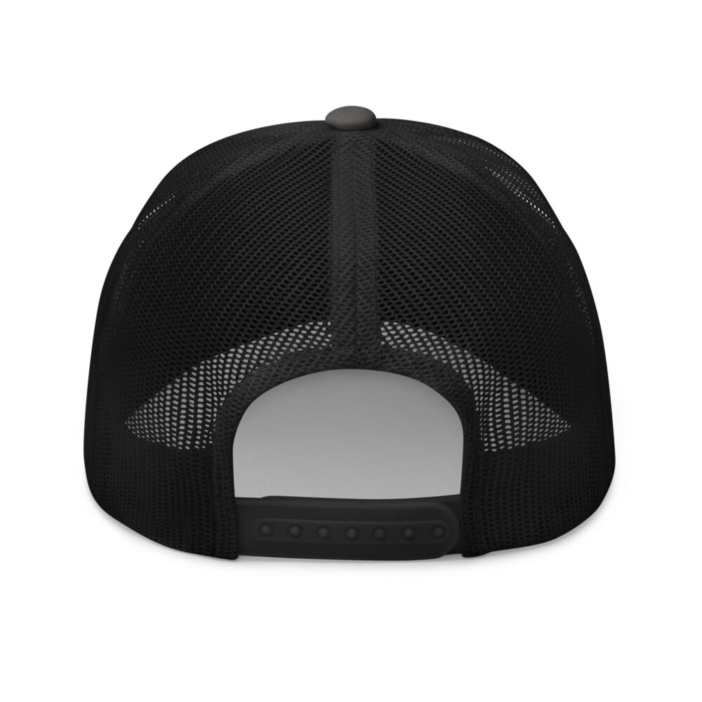 Play Pickleball (red & white logo) – Charcoal/Black Snap Back Mesh Pickleball Hat/Cap - Image 2