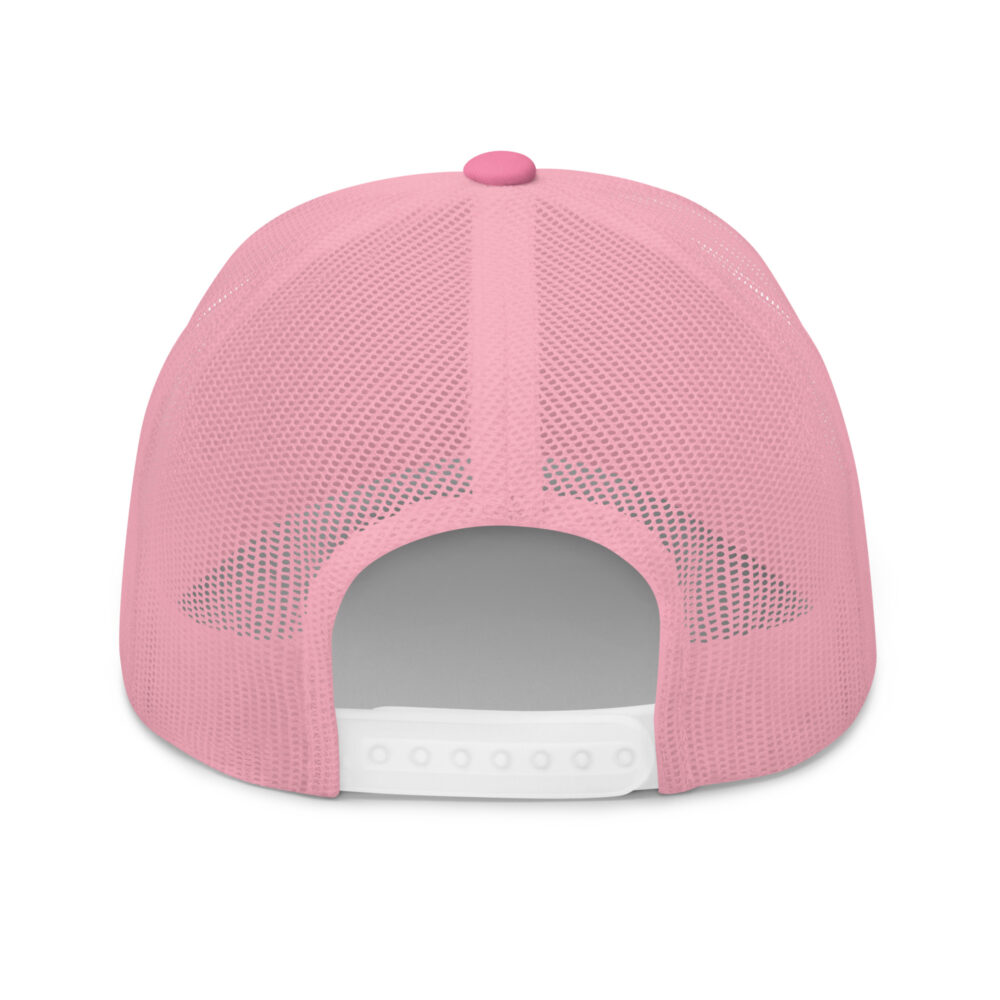 Play Pickleball (flamingo & white logo) – Pink Snap Back Mesh Pickleball Hat/Cap - Image 2