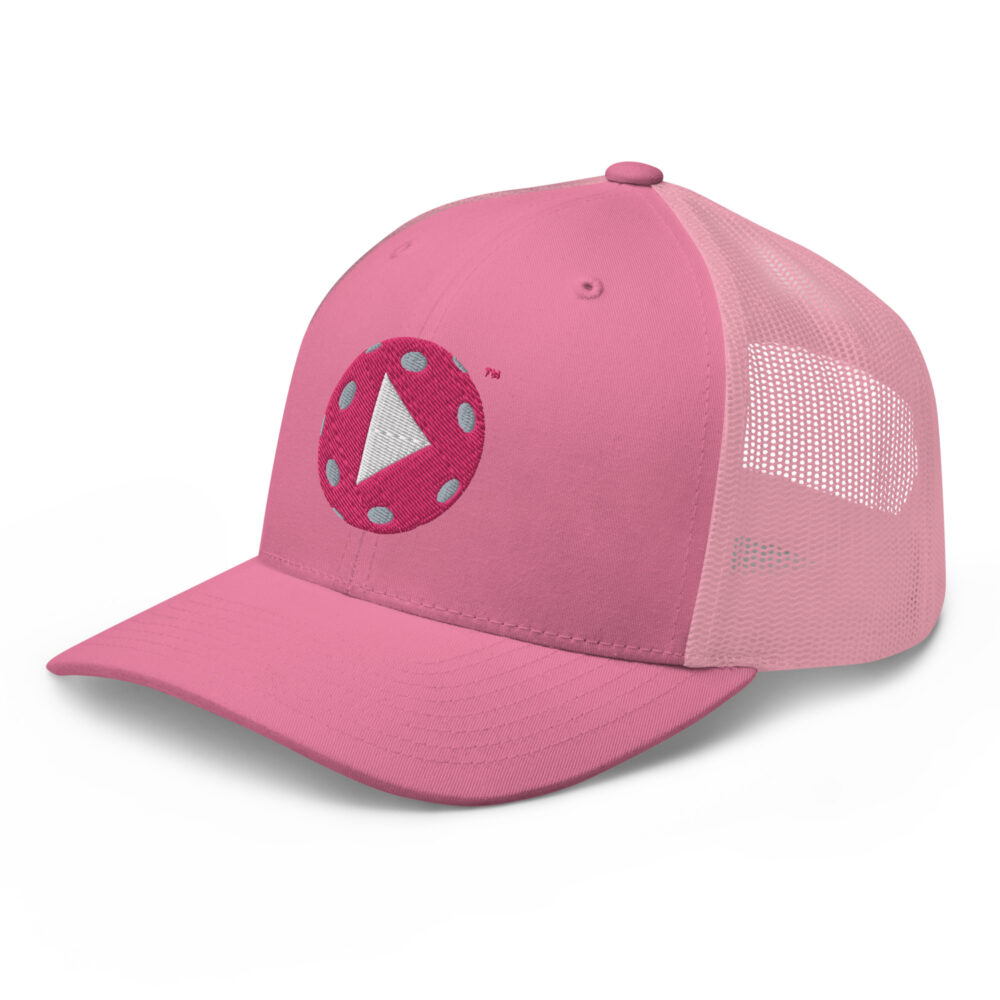 Play Pickleball (flamingo & white logo) – Pink Snap Back Mesh Pickleball Hat/Cap - Image 3