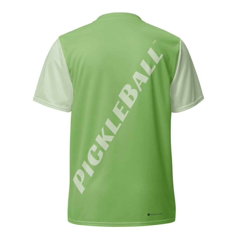 Pickleball Angled (light green) – Pickleball Unisex Sports Jersey / T-Shirt - Image 2