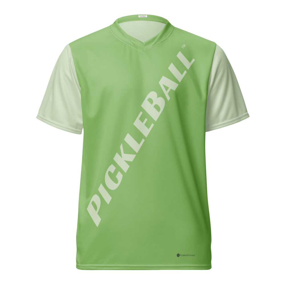 Pickleball Angled (light green) – Pickleball Unisex Sports Jersey / T-Shirt