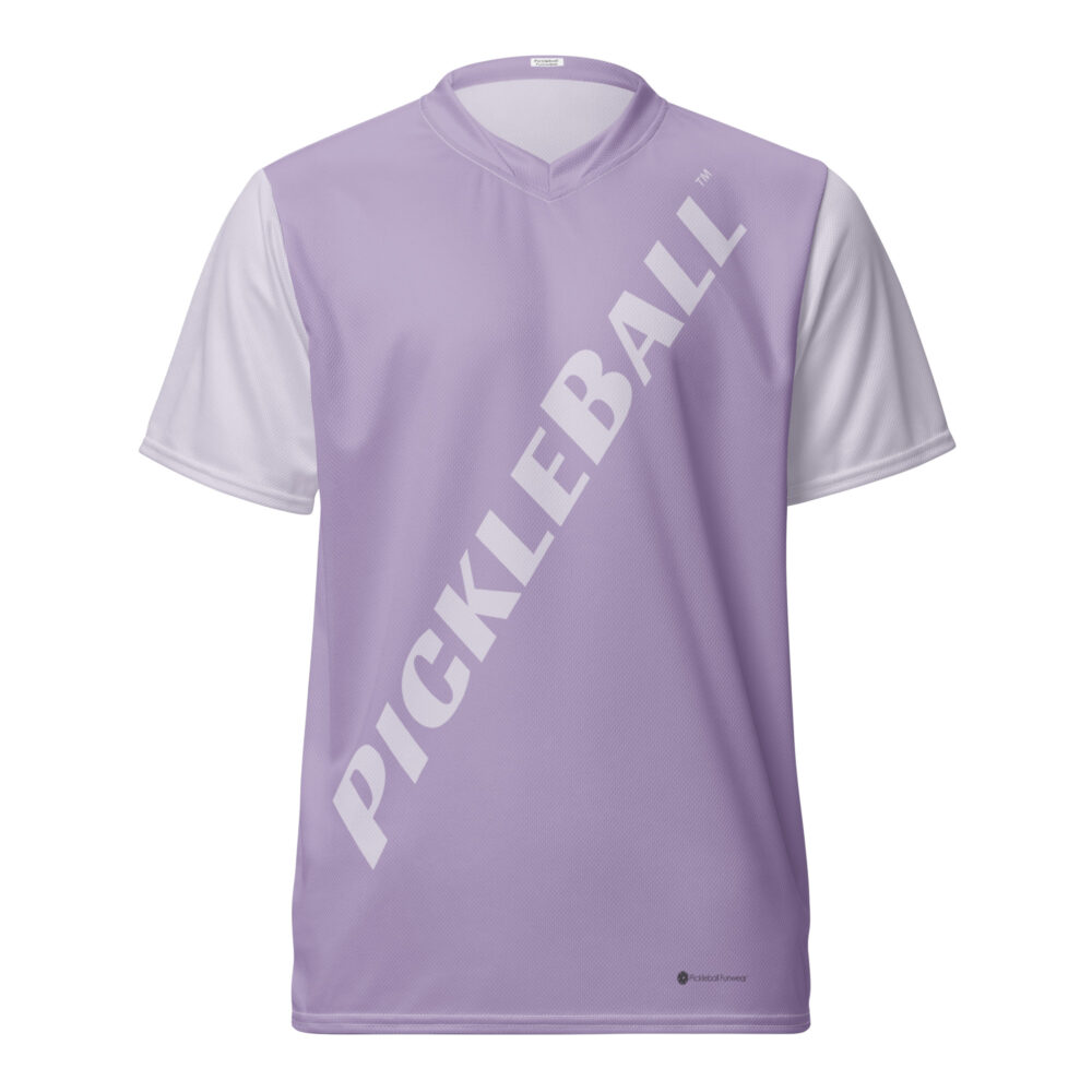 Pickleball Angled (light purple) – Pickleball Unisex Sports Jersey / T-Shirt
