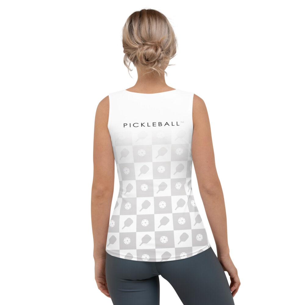 Pickleballs & Paddles Design (light gray) – Women’s Tank Top
