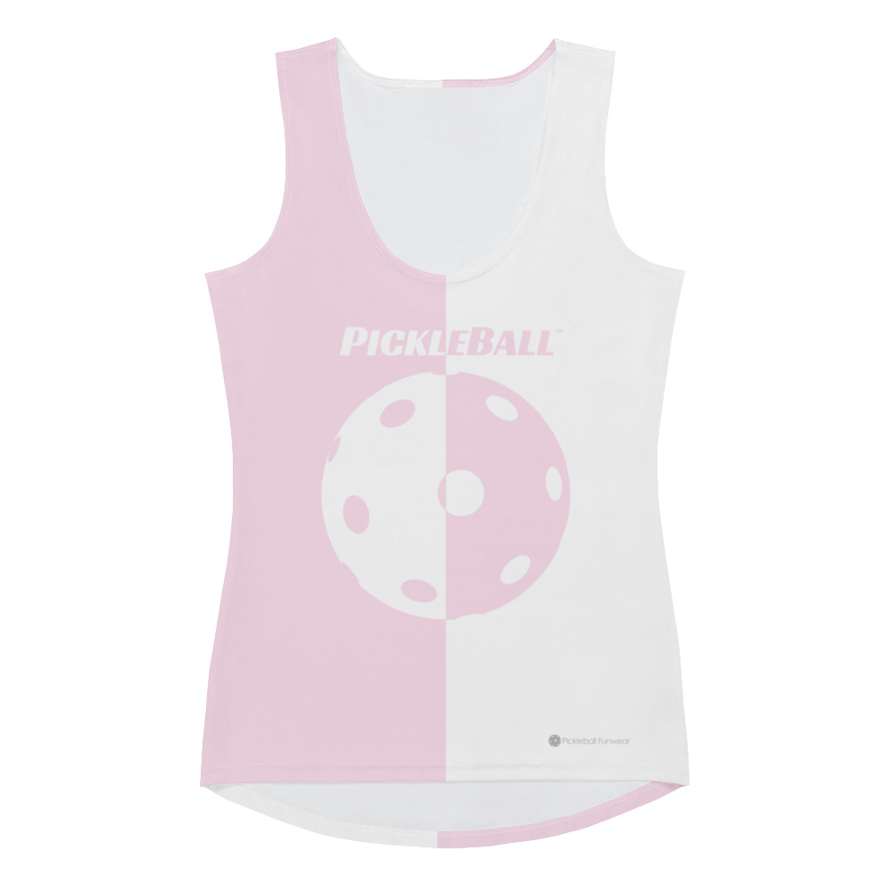 Pickleball w/Split Ball Design (light pink) – Women’s Tank Top